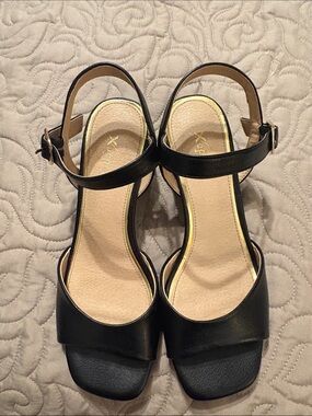 Xappeal Black Ankle-Strap Sandals 7M